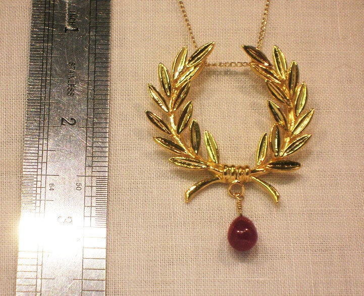 アクセサリー Laurel Wreath Necklace Fred Perry Necklace - Gold | Men's Accessories | Hats